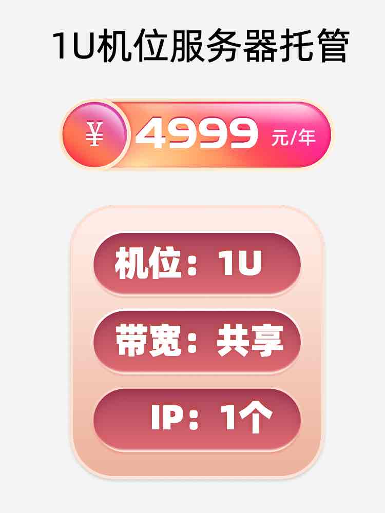 山东1U百兆共享服务器托管