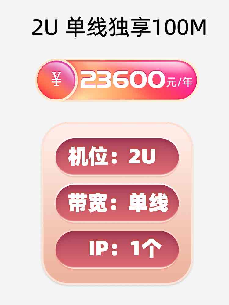 山东单线100M服务器托管价格